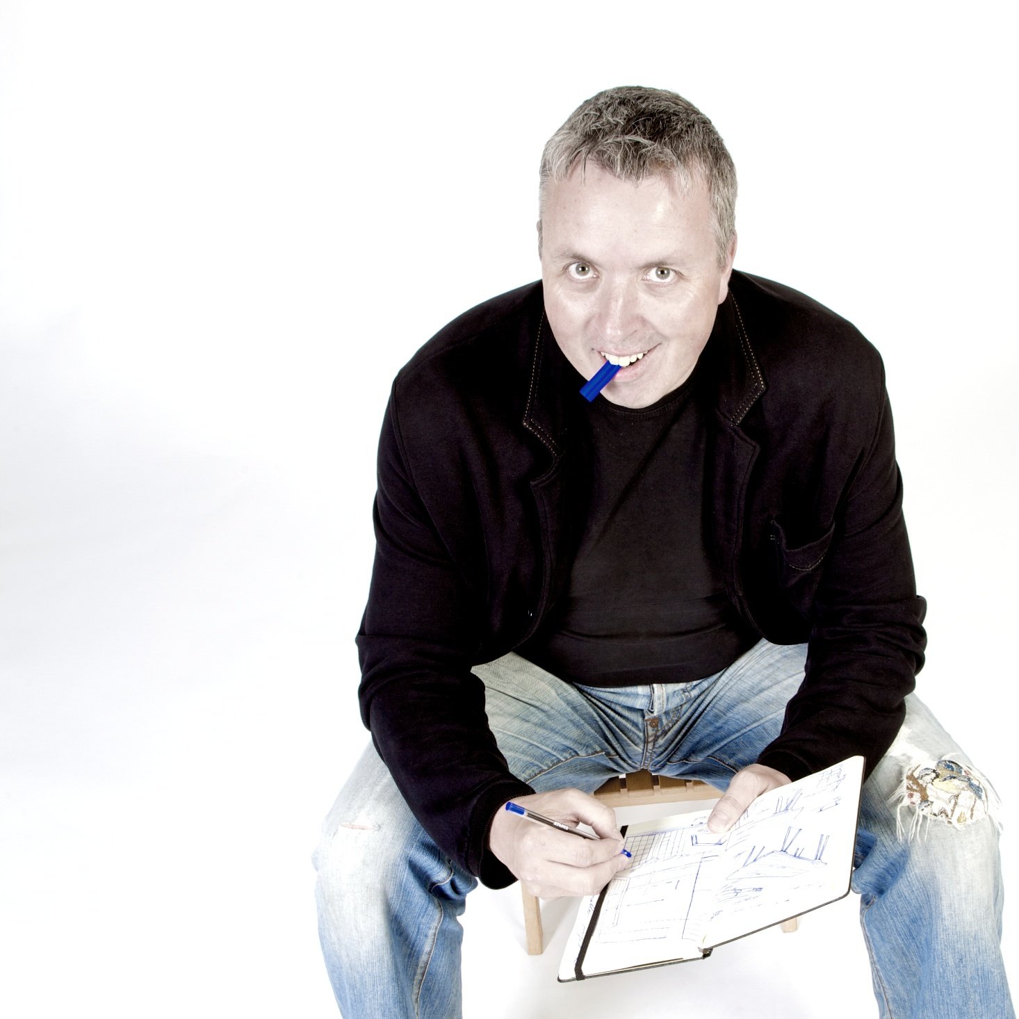 Portretfoto studio witte achtergrond