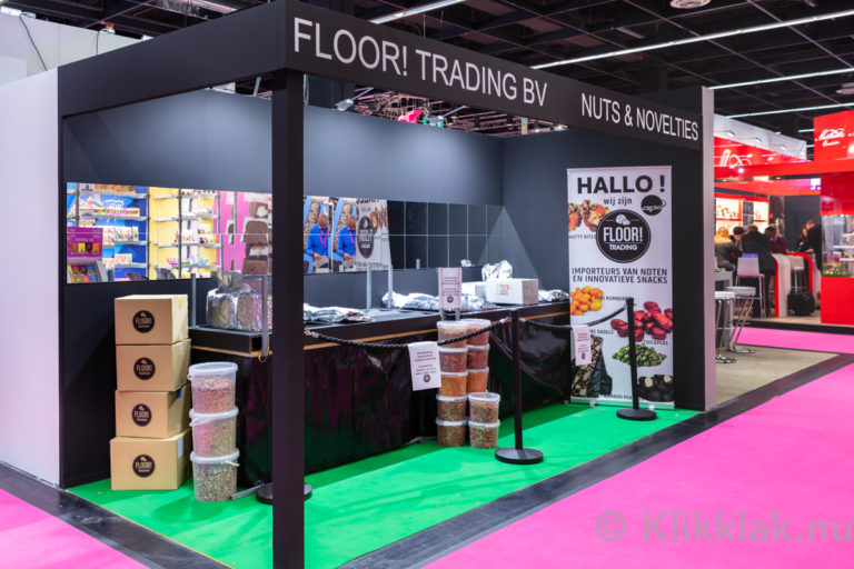 Stand van FloorTrading op de ISM 2019 in Köln. Gebouwd door Salut Expo.