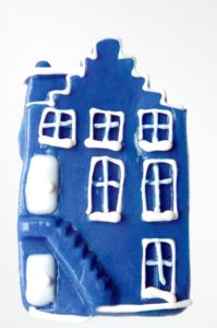 Blauw Hollands huis van snoep