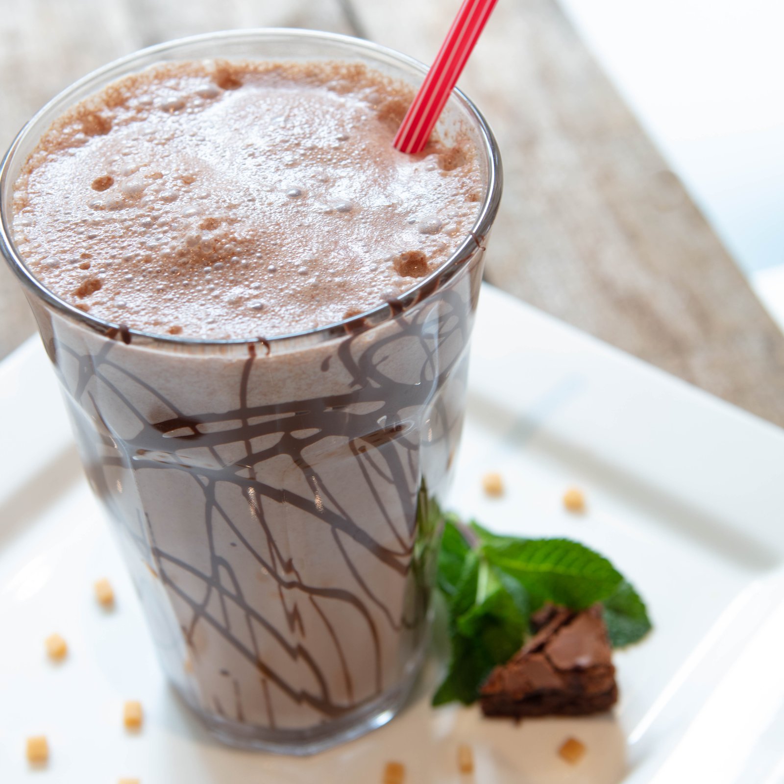 Milkshake met caramel verkrijgbaar bij vestigingen van Quetzal.nl