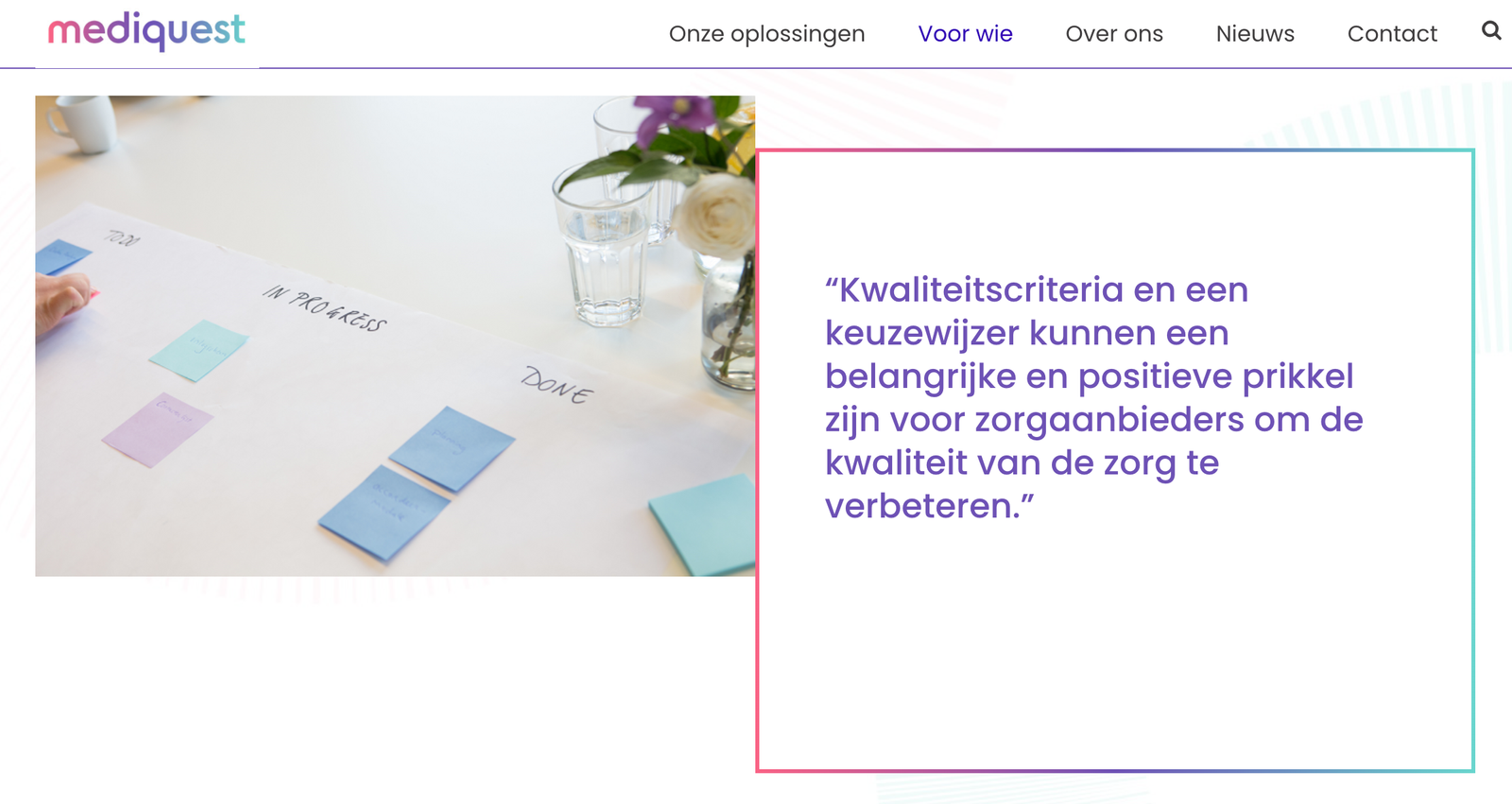 fotografie de website van Mediquest