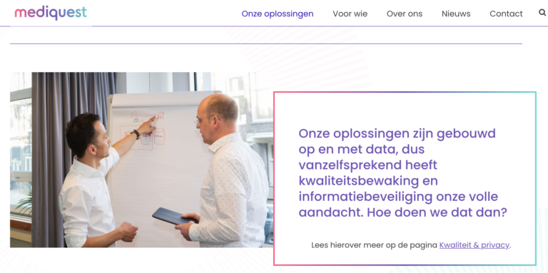 fotografie de website van Mediquest