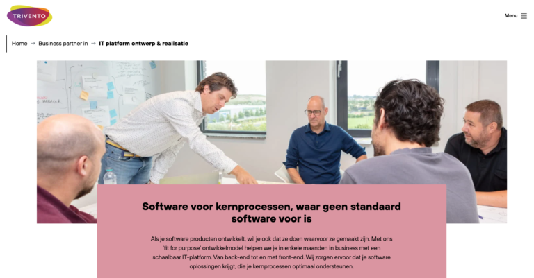 Fotografie bestemd voor op de website van trivento.nl