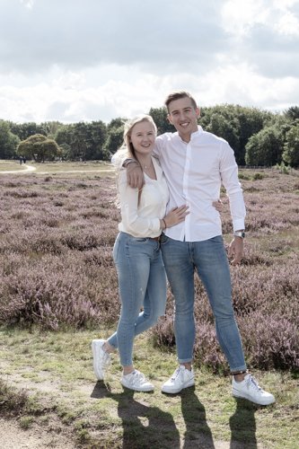 familiereportage op locatie op de heide in Blaricum