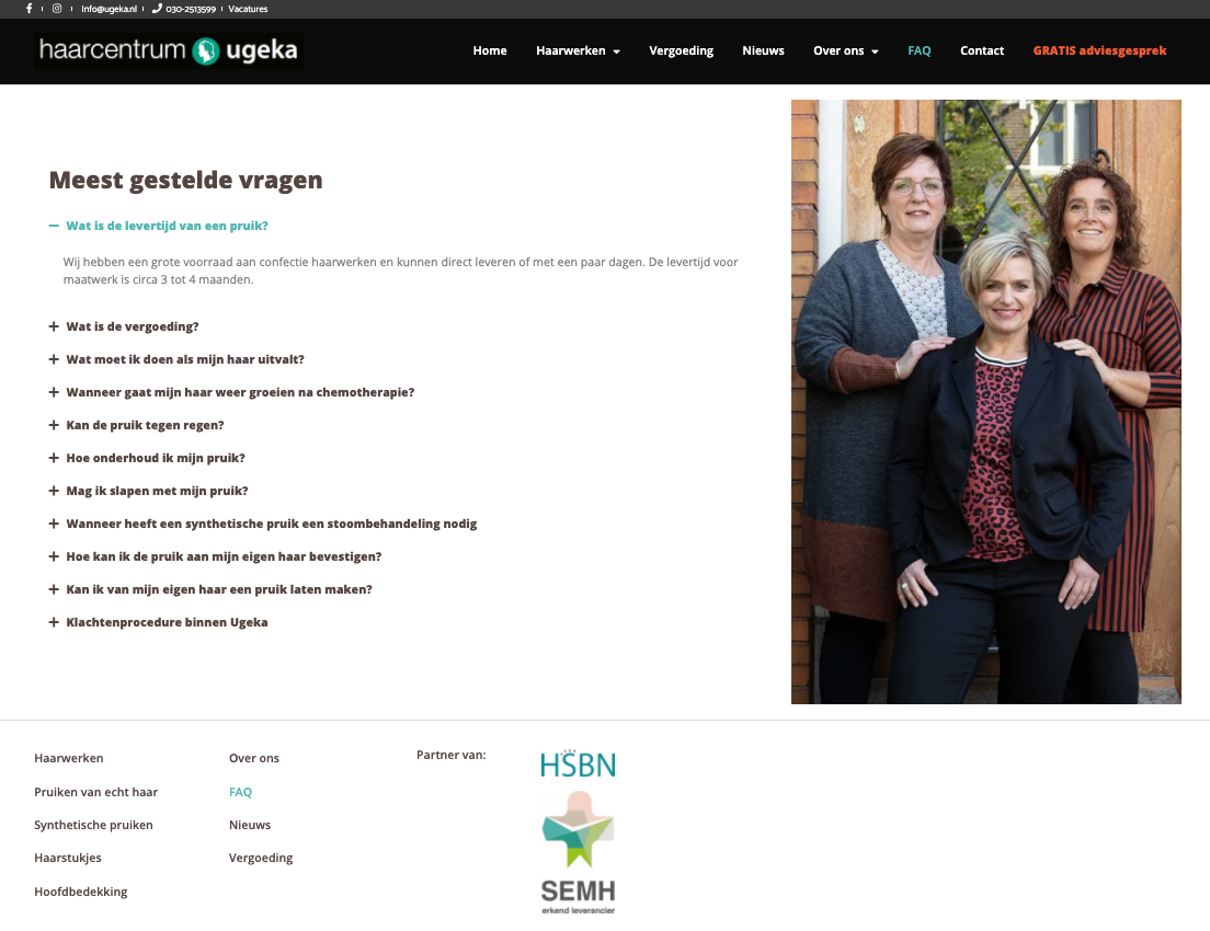 portretfotografie bij Ugeka haarwerken op locatie in Utrecht