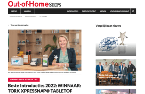 Beste introducties 2022: winnaar Tork Xpressnap tabletop met Ineke van den Bemt in opdracht van Outofhomes