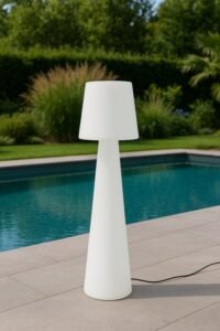Fameilleur Vloerlamp voor in de Tuin-LED Vloer lamp met Afstandsbediening, staande lamp- Gekleurd of Warm-Wit Licht, Perfect voor Buiten, Tuinverlichting, Sfeerverlichting voor Terras, Tuinlamp, Waterdichte Buitenlamp, Energiezuinige Verlichting
